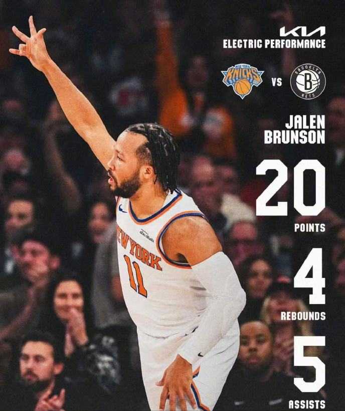 篮网仅得66分！尼克斯54分狂胜，成功终结4连败，对篮网已13连胜